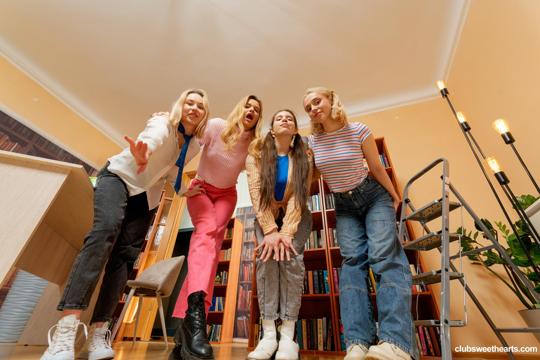 Novella Night and Sara Bork in Club Sweethearts set Library Of Lust - Part 1/3